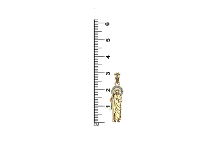 CZ Studded Religious Saint Jude Pendant